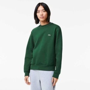 Green Lacoste Organic Brushed Cotton Sweatshirt | DCLSXJ-106