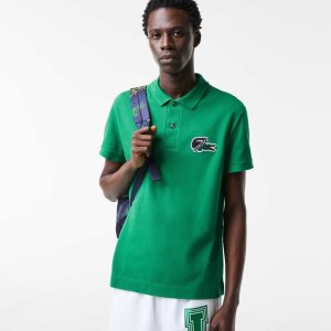 Green Lacoste Organic Cotton Pique Polo | XYGLVS-382