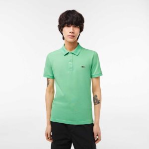 Green Lacoste Original L.12.12 Slim Fit Petit Pique Cotton Polo | ANDQYZ-846