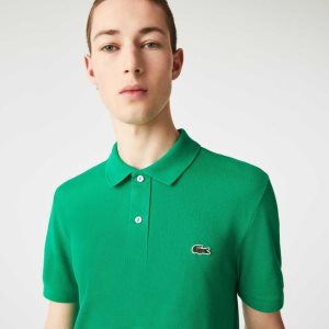 Green Lacoste Original L.12.12 Slim Fit Petit Pique Cotton Polo | BYSOET-342