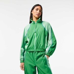 Green Lacoste Oversized Two-Tone Jacket | WOSCNY-067