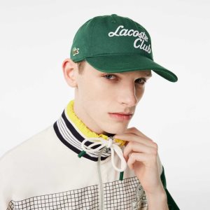 Green Lacoste SPORT Roland Garros Edition Twill Cap | TAPCNB-308