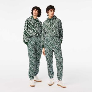 Green / White Lacoste x Netflix Waterproof Track Pants | JHEBSF-537