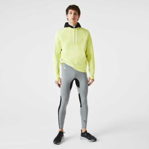 Grey Chine / Black / White Lacoste SPORT Leggings | VEGTNF-083