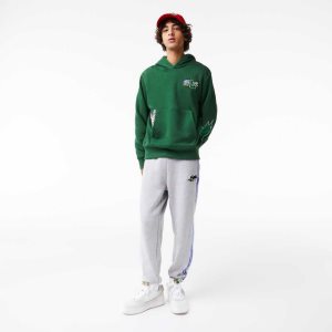 Grey Chine Lacoste Branded Band Trackpants | HRYEMW-829