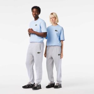 Grey Chine Lacoste Organic Cotton Fleece Trackpants | HXDTKG-012