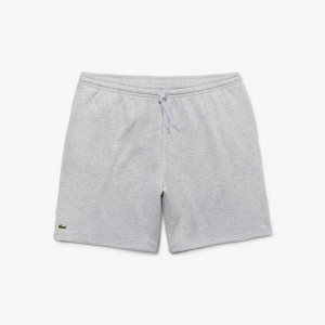 Grey Chine Lacoste SPORT Big Fit Fleece Shorts | OHMWCS-950