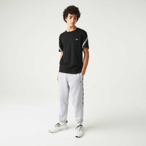 Grey Chine Lacoste Tapered Fit Branded Trackpants | SUTBMP-216