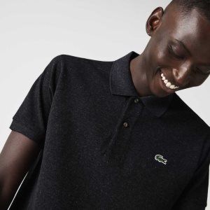 Grey Lacoste Original L.12.12 Heathered Petit Pique Cotton Polo | WFKDEQ-274