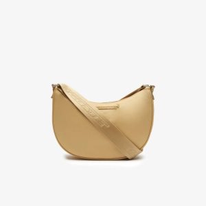 Lark Pastille Lacoste Contrast Branding Halfmoon Bag | RZMCLB-901