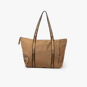 Leafy Noir Lacoste Collapsible Shopping Bag | HIGLEK-472