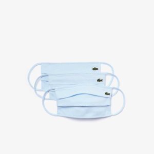 Light Blue Lacoste L.12.12 Face Masks 3-Pack | KZCDHN-109