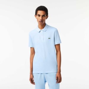 Light Blue Lacoste Original L.12.12 Slim Fit Petit Pique Cotton Polo | JVIBGP-529