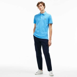 Light Blue Lacoste Original L.12.12 Slim Fit Petit Pique Cotton Polo | NSKPUA-580