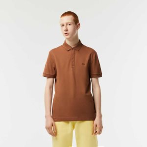 Light Brown Lacoste Smart Paris Polo Stretch Cotton | OMRGES-654