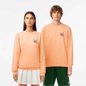 Light Orange Lacoste SPORT Roland Garros Edition Organic Cotton Sweatshirt | XNEGRC-738