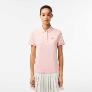 Light Pink Lacoste Regular Fit Soft Cotton Petit Pique Polo | MRWTAO-423