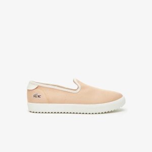 Lt Org/Off Wht Lacoste Canvas Resort Slip-On | NWQPTZ-064