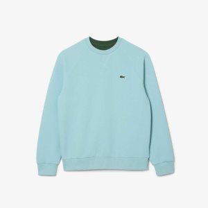 Mint Lacoste Crew Neck Cotton Blend Sweatshirt | QLPWDC-973