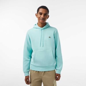 Mint Lacoste Organic Cotton Hooded Sweatshirt | UHVGKN-247