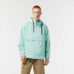 Mint Lacoste Pull Over Hooded Jacket | MLZHPG-857