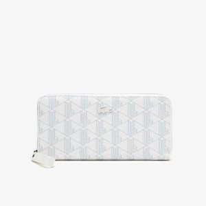 Mono Farine Panorama Lacoste Monogram Print Zip Wallet | DXNEFZ-695