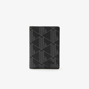 Monogram Noir Gris Lacoste The Blend Monogram Print Vertical Card Holder | DCSKIW-304