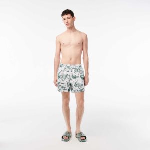 Multicolor Lacoste x Netflix Printed Swim Trunks | TVLEBU-083