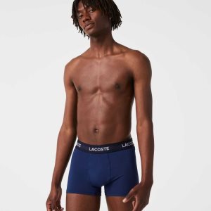 Navy Blue / Blue Lacoste Microfiber Trunk 3-Pack | XTVJPI-207