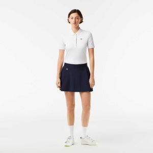 Navy Blue Lacoste SPORT Built-In Short Golf Skirt | AHYNPS-870