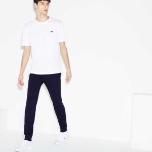 Navy Blue Lacoste SPORT Fleece Tennis Sweatpants | YDXATN-581