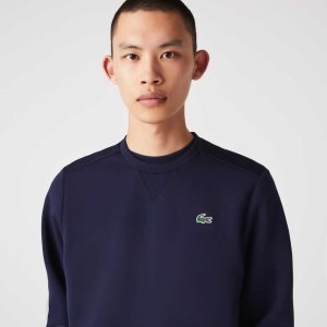 Navy Blue Lacoste SPORT Mesh Panels Sweatshirt | AKYNHI-304