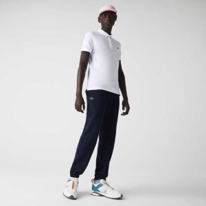 Navy Blue Lacoste SPORT Tennis Fleece Trackpants | VZWKGB-283