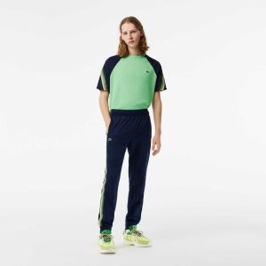 Navy Blue Lacoste Tennis Abrasion-Resistant Track Pants | SKPEUI-460