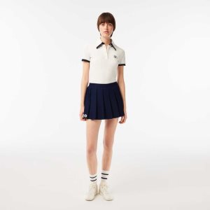 Navy Blue Lacoste x Sporty & Rich Wrap Skirt | WGEHMN-834