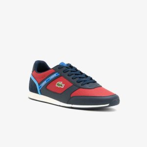 Nvy/Red Lacoste Menerva Sport Sneakers | QPUWGT-049