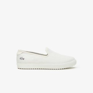 Off White/Off White Lacoste Canvas Resort Slip-On | YXJNHE-708