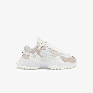 Off White/Off White Lacoste L-Guard Breaker Leather Sneakers | KWRNQJ-792