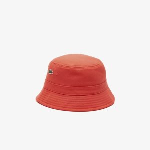 Orange Lacoste Organic Cotton Bucket Hat | FGRTXI-045