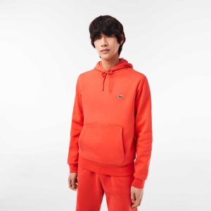 Orange Lacoste Organic Cotton Hooded Sweatshirt | DXZLRQ-087