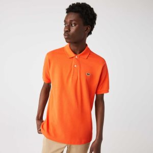 Orange Lacoste Original L.12.12 petit pique cotton Polo | ROIAVD-067