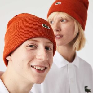 Orange Lacoste Wool Beanie | BDYZKW-180