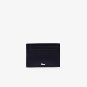 Peacoat Lacoste Fitzgerald Leather Card Holder | XQWDGT-984