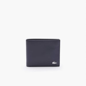 Peacoat Lacoste Fitzgerald Leather Six Card Wallet | CXJURM-768