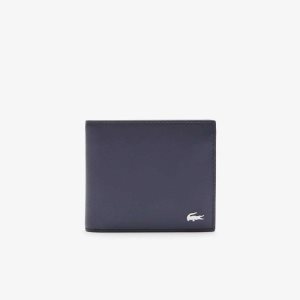 Peacoat Lacoste Fitzgerald Leather Wallet | RUABTC-839