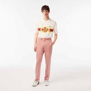 Pink Lacoste Chinos | EKVNIT-847