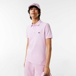 Pink Lacoste Original L.12.12 Slim Fit Petit Pique Cotton Polo | GZHWDB-513