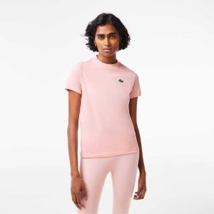 Pink Lacoste SPORT Organic Cotton Jersey T-Shirt | XQSCWF-789