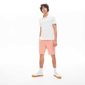 Pink Lacoste Slim Fit Stretch Gabardine Shorts | JTORWE-648