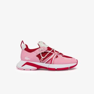 Pink/White Lacoste L003 Colorblock Sneakers | AXCHSD-053